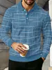 Camisa tipo polo de manga larga transfronteriza europea y americana con botones, cuello camisero caído casual para hombre de Amazon, nuevo estilo para hombre 2026