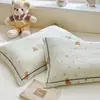 Funda de almohada de gasa arrugada de algodón para niños Funda de almohada de látex para bebé 30X50CM Funda interior para cojín de siesta de jardín de infancia