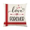 Funda de almohada con estampado de cuadros en blanco y negro para San Valentín, funda de cojín decorativa para sofá, dormitorio y hogar.