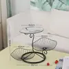 Arte de Hierro Moderno Creativo Plato y Cesta de Frutas para Mesa de Café de Sala de Estar, Estilo Nórdico Lujo Ligero Moderno Tazón de Snacks Bandeja de Frutas