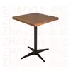 Mesa Cuadrada de Color Nogal para Uso Doméstico, Mesa de Comedor para Uso Comercial, Mesa de Comedor de Madera Maciza para Restaurantes, Mesa de Comedor de Pizarra para Restaurantes de Comida Rápida