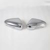 Adecuado para 21 cubiertas de espejo retrovisor de figura de nombre moderno, cubierta de espejo retrovisor de cuerno de toro, decoración de carcasa de espejo retrovisor galvanizada