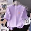 2026 Nuevo Estilo de Verano Camiseta de Manga Corta para Niñas Algodón Puro Tallas Mediana y Grande Diseño Infantil Estilo Coreano de Nicho Top Holgado
