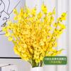 Ramo de orquídeas danzantes de imitación, estilo europeo, flores artificiales, flores secas, decoración para el hogar, sala de estar, comedor, mesa de TV, mueble.