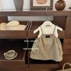 Traje de Ropa para Niños Color Crema 2025 Verano Nueva Moda Secado Rápido Chaleco Herramienta de Moda Vestido Conjunto de Dos Piezas para Bebé