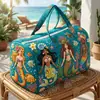 2026 Nueva Serie de Sirenas Bolso de Mano Portátil Estampado con Gran Capacidad para Guardar Ropa y Suministros de Viaje