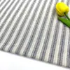 Tela de lino y algodón teñida en hilo con rayas de verano, suave, transpirable, algodón, vestido para niños, camisa para mujer, tela rayada