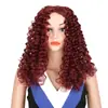 Comércio Exterior Moda Europeia e Americana Peruca Mais Vendida Peruca de Cabelo Longo Cacheado para Mulheres Africanas Headset