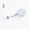 Porta-credencial retráctil de color transparente de fábrica con cordón retráctil y carrete para insignia