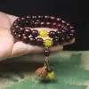 Madeira de Ágar, Jacarandá Preto, Sândalo Vermelho, Contas de Estilo Antigo, Pulseira de Contas Budistas, Pulseira de Semente de Lótus, Rosário, Ornamentos de Mão Simples Literários Estilo Chinês
