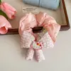 Lazo Dulce de Gato Kt Relleno de Algodón Goma para el Cabello Linda Caricatura Lunares Cuadros Cuerda para el Cabello Niña Dopamina Intestino Grueso Goma para el Cabello