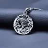 Collar con colgante de dragón de plata de ley 925 para hombre, estilo étnico del Zodiaco, cierre de seguridad, collar para niños, colgante del año del dragón del Zodiaco, venta al por mayor