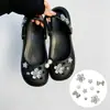 Correa de abanico versátil para chicas, dijes de zapatilla de ballet de mariposa, hebillas para zuecos, accesorios florales de alta gama, decoración de zapatos para manualidades al por mayor