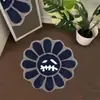 Alfombra Redonda Amazon Terciopelo Espeso Decorativa Hogar Dormitorio Alfombrilla de Mesita de Noche Imitación Cachemir Plegable Resistente a Manchas