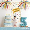 Fondo para el 6º cumpleaños de niño, pastel, globos, arreglo de escena, atmósfera decorativa, accesorios para fotos, disfraces de fiesta