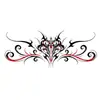 Pegatinas de tatuaje de línea oscura en espiral, impermeables y duraderas, patrones sexys simétricos para niñas, tatuajes falsos para parejas, para piernas y pecho