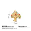 Colgantes Pequeños Creativos de Acero Inoxidable con Temática Oceánica en Forma de Caracola, Delfín y Palmera para Accesorios de Pulseras y Collares DIY