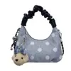 Nova Bolsa de Mão Polca Dot da Moda para Mulheres, Bolsa Meia-Lua Estilo Fresco Plissada Fashionável, Bolsa de Ombro Transversal Estilosa e Popular