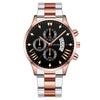 Punto de fábrica comercio exterior explosiones tendencia moda calendario de tres ojos reloj de hombre reloj de hombre correa de acero reloj de cuarzo reloj de pulsera