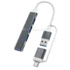 Hub Extensor USB 2 em 1 Hub TC Dock de Expansão Multifuncional Splitter de Computador Dock de Expansão USB 3.0