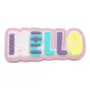 Amuletos de Clogs de Dibujos Animados Coloridos Frases en Inglés Letras Hebillas para Zapatos Accesorios para Zapatos DIY Goma Suave de PVC Transfronterizo
