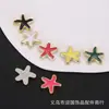 Acessórios de joia patch de grampo de cabelo quadrado estilo coreano com rosto sorridente Acessórios de cabelo de estrela-do-mar Furo de quatro folhas sapatos Acessórios de joia de flor