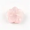 Cristal Rosa Natural de 25mm Flor de Cinco Pétalas Ornamento de Flor de Cristal Pingente Acessórios para Joias DIY Suprimento da Amazon