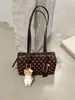 Nova bolsa bowling de bolinhas outono/inverno 2026, bolsa tote estilosa e moderna, bolsa de ombro e bolsa de axila para trabalho e deslocamento