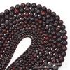 Venda Direta de Fábrica de Contas Redondas de Pedra Vermelha Flor, Contas Soltas Vermelhas Flor, Acessórios para Joias Artesanais DIY no Atacado, Produtos Semi-Acabados no Atacado