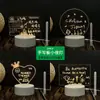 Luz de Noche Tablero de Escritura Manual Transfronterizo Ruso Luminoso Infantil Hecho a Mano para Tomar Notas Lámpara de Mesa de Atmósfera Creativa Regalo de Cumpleaños