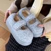 Calzado de Exterior Cómodo Casual Zapatos Mary Jane Corazón Femenino Velcro Zapatos de Algodón de Moda Zapatos Gruesos Peludos para Mujer Invierno