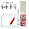 Amazon Explosiones Máquina para Clavar Perlas de Uña Plástico de Color Base Forma Especial Uñas con Garra de Perlas de Diamante Traje de 24 Rejillas Accesorios para Joyería