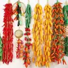 Espetinhos Simulados de Frutas e Legumes, Milho Falso, Pimentões, Alho, Decorações de Restaurante Rústico, Modelos de Colheita, Metabo