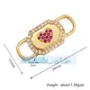 L37 Accesorios para Joyería DIY Conector de Collar Ojo del Diablo Chapado en Oro de Cobre Puro Microincrustado Amor