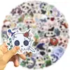 50 Pegatinas Decorativas Retro Serie de Esqueletos de Halloween Dibujos Animados Pegatinas Impermeables de PVC para Manualidades Teléfono Móvil Patineta