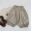 Calça Infantil Mabao 2026 Outono Nova Estilo Coreano Meninos e Meninas Cor Sólida Solta Casual Calça Longa para Bebê Atacado