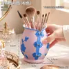 Soporte Creativo para Brochas de Maquillaje Estilo Qipao Soporte para Bolígrafos de Escritorio Caja de Almacenamiento para Tocador Adorno de Decoración para el Hogar