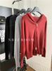 Otoño e Invierno 2024/Cárdigan de Punto con Capucha y Doble Cremallera Estilo Occidental para Mujer, Sudadera Simple Casual Combinable de Moda