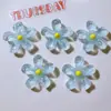 Accesorios de Resina Materiales para Manualidades Hebillas de Zapatos Parches para Sombreros Parches de Pegamento Cremoso Cubiertas de Paja Transparentes Flores con Purpurina Fina Tamaño Grande