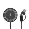 Cargador Inalámbrico Magnético Transfronterizo de 15W Redondo Ultradelgado de Aleación con Cable Tipo C Carga Rápida Magnética Magsafe