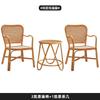 Ins estilo japonês indonésio cadeira de vime sala de estar quarto casa varanda cadeira de vime três peças única pequena banqueta mesa de chá