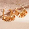 Pendientes Cuadrados de Lentejuelas con Borlas en Forma de Gota, Bañados en Oro Real de 18K, Estilo Europeo y Americano, Pendientes Únicos y de Alta Gama para Mujer