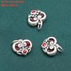 Accesorios de Plata Esterlina 99 Pies Plata Gota Pegamento Xiaohua Ruyi Carácter Fu Flor de Loto Accesorios Retro 3D Plata Dura Materiales DIY Hechos a Mano