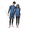 Nuevo Traje de Neopreno para Hombres y Mujeres, Pantalón de Manga Larga Dividido, Traje de Neopreno Conservador para Snorkel, Traje de Baño para Pareja, Traje de Surf