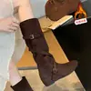 Botas Longas Retro Merlot com Aumento Interno de Altura Femininas 2026 Novo Estilo Botas Arredondadas Acima do Joelho Botas de Equitação Emagrecedoras