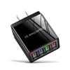 Cargador de teléfono móvil 4USB 3A cabezal de carga a color luz LED regulaciones europeas regulaciones estadounidenses plano transfronterizo fábrica mayoreo
