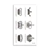 Pegatinas de Tatuaje Simuladas, Pegatinas de Tatuaje Temporales Estilo Fresco con Texto en Inglés, Estilo Oscuro para Cuello, Unisex, Transfronterizo 001~199