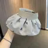 Sombrero de Paja de Malla con Parte Superior Abierta para Mujer, Sombrero de Sol de Verano para Exteriores con Protección UV, Sombrero de Sol Plegable de Ala Ancha con Conchas