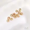 Hilo Trenzado de Relleno de Oro de 14K que Conserva el Color, Espaciadores de Rueda de Viento y Fuego, Cuentas Espaciadoras para Pulsera, Accesorios de Joyería para Pulseras Hechas a Mano DIY
