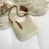 Bolso Tejido Estilo Perezoso y Relajado, Bolso de Playa Tote de Paja, Bolso de Hombro de Gran Capacidad, Bolso de Playa Tejido